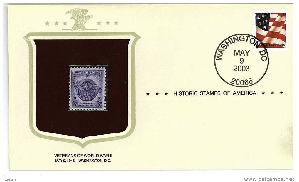 UNUSUAL STAMPS - FDC FIRST DAY COVER - YEAR 2003 - 1 Pcs. USA GOLDEN REPLICAS OF UNITED STATES OF AMERICA  GOLD STAMPS - Altri & Non Classificati