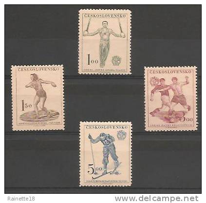 Tchécoslovaquie    1951    N° 584/587    Xx   586 X - Unused Stamps