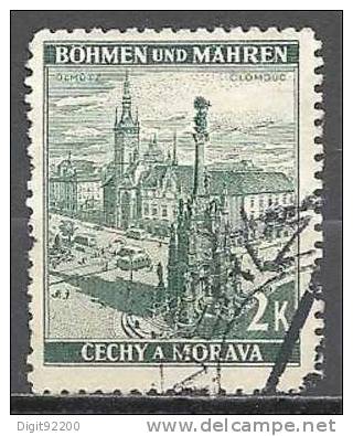 1 W Valeur Oblitérée, Used - ALLEMAGNE * 1939 - Bohême & Moravie - Mi 31 - N° 6990-42 - Usados