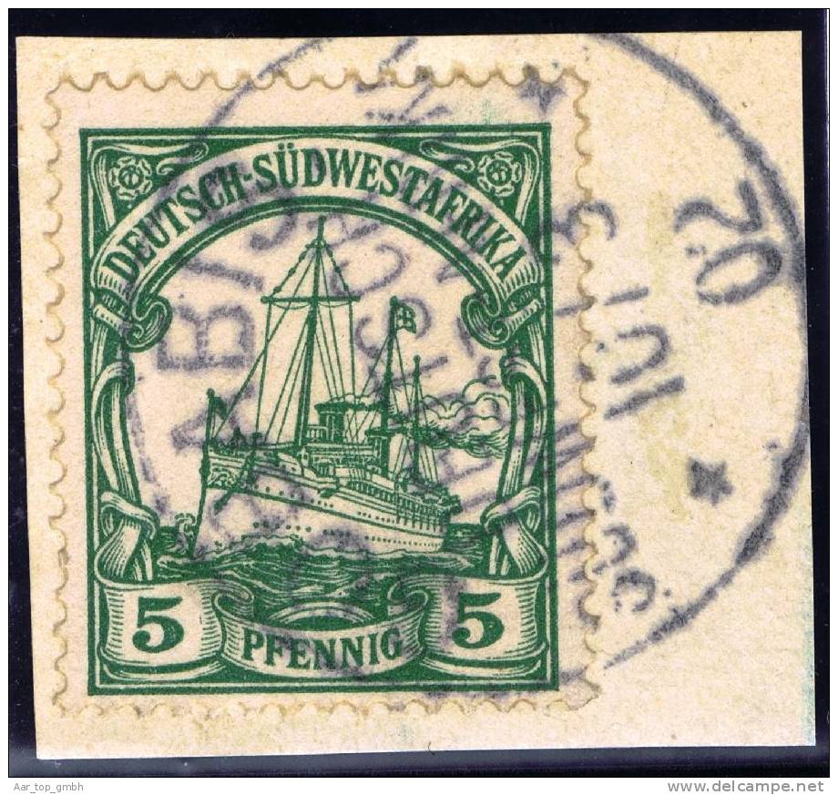 Deutsche Post In Südwestafrika GOBABIS 1902-03-10 Mi#13 Auf Briefstück - Deutsch-Südwestafrika