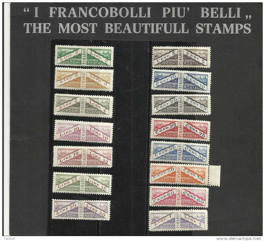 REPUBBLICA DI SAN MARINO 1928 PACCHI POSTALI PARCEL POST SERIE COMPLETA COMPLETE SET MNH - Parcel Post Stamps