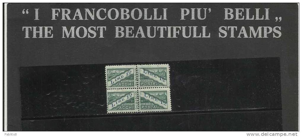 SAN MARINO 1945 PACCHI POSTALI L. 12 MNH COPPIA - Paketmarken