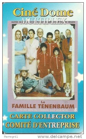 1-CARTE CINEMA MAGNETIQUE-CINE DOME-LA FAMILLE TENENBAUM--TBE - Kinokarten