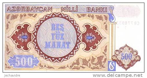 AZERBAIDJAN   500 Manat  Non Daté (1993)   Pick 19b     ***** BILLET  NEUF ***** - Azerbaigian