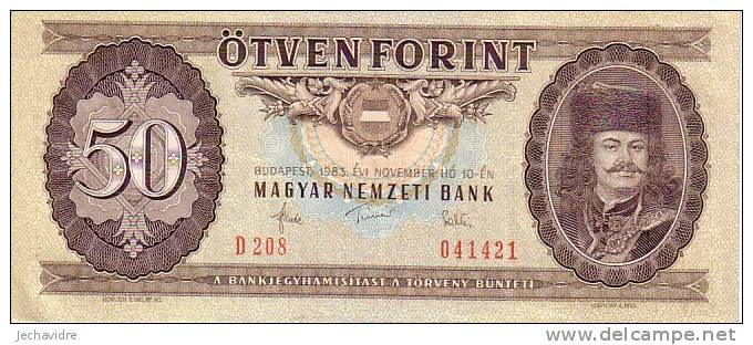 HONGRIE   50  Forint  Daté Du 10-11-1983   Pick 170f     ***** QUALITE  XF- ***** - Hungary