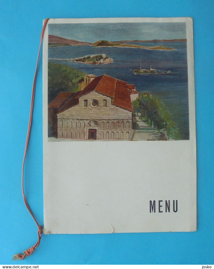 JADROLINIJA Rijeka - Croatia Shipping Company * OLD MENU 1964. * Ship M/s JEDINSTVO * Croatie Kroatien Croazia - Andere & Zonder Classificatie