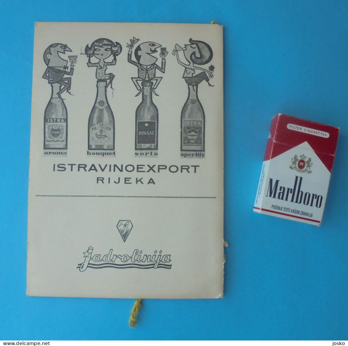 JADROLINIJA Rijeka - Croatia Shipping Company WINE LIST Ship M/s JEDINSTVO 1964. * Menu - Other & Unclassified