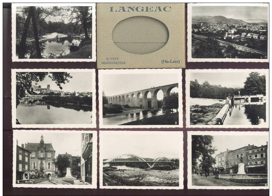 CARNET 10 VUES 6X9  " LANGEAC " - Langeac