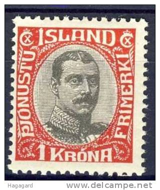 #Iceland 1920. Officials. Michel 40. MNH(**) - Dienstmarken