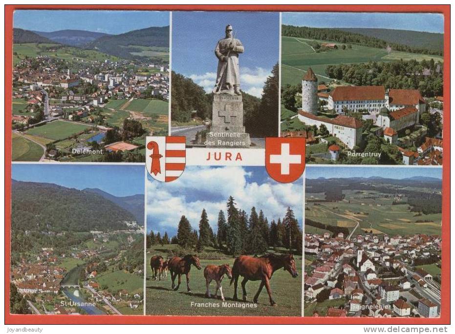E177,Jura Multivues , St.Ursanne, Franches Montagnes, Porrentruy, Delémont, Rangiers,13530, Circulée 1970 Sous Enveloppe - Delémont