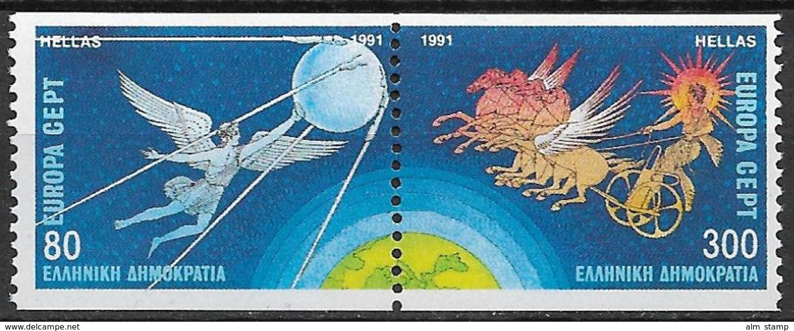 1991 Gréce Griechenland   Mi. 1777-8 C** MNH Europa - 1991