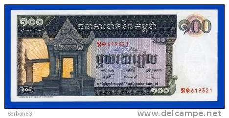 MONNAIE BILLET CAMBODGE ASIE DU SUD-EST 100 RIELS N° 619321 BANQUE NATIONALE DU CAMBODGE - Cambogia