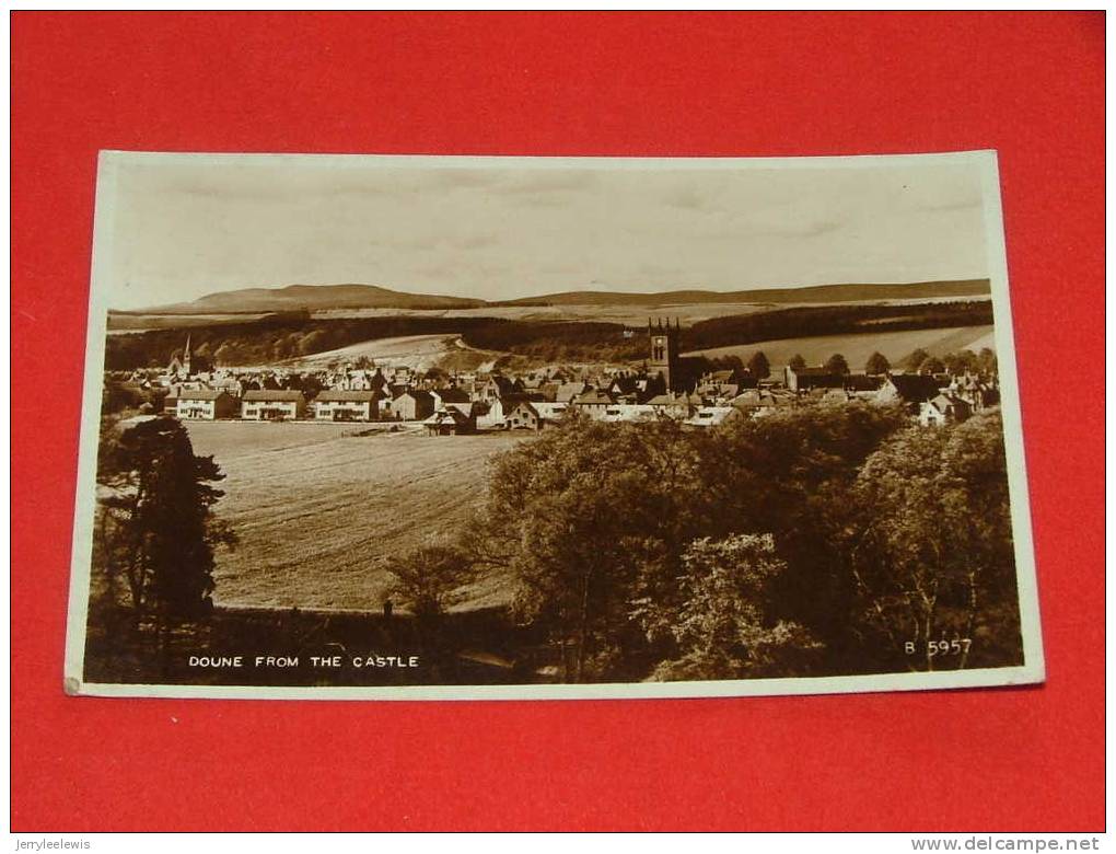 Doune From The Castle    -  (2 Scans ) - Stirlingshire