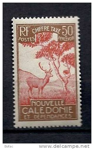 T 34   (**)   Y&T   (timbre Taxe Animal Cerf & Arbre Niaouli)  « Nlle Calédonie »  35/02 - Timbres-taxe