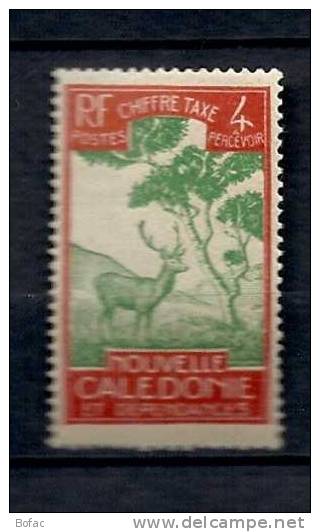 T 27  (*)   Y&T   (timbre Taxe Animal Cerf & Arbre Niaouli)  « Nlle Calédonie »  35/02 - Timbres-taxe