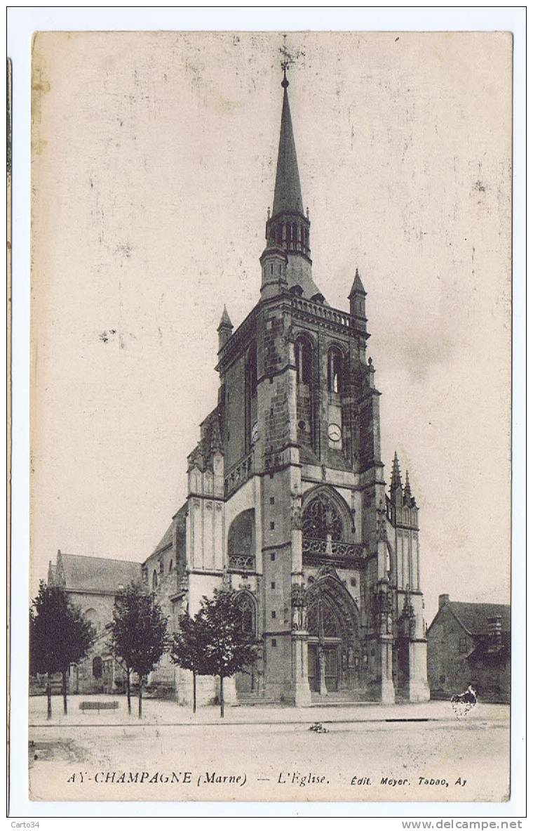 51   AY EN CHAMPAGNE EGLISE - Ay En Champagne