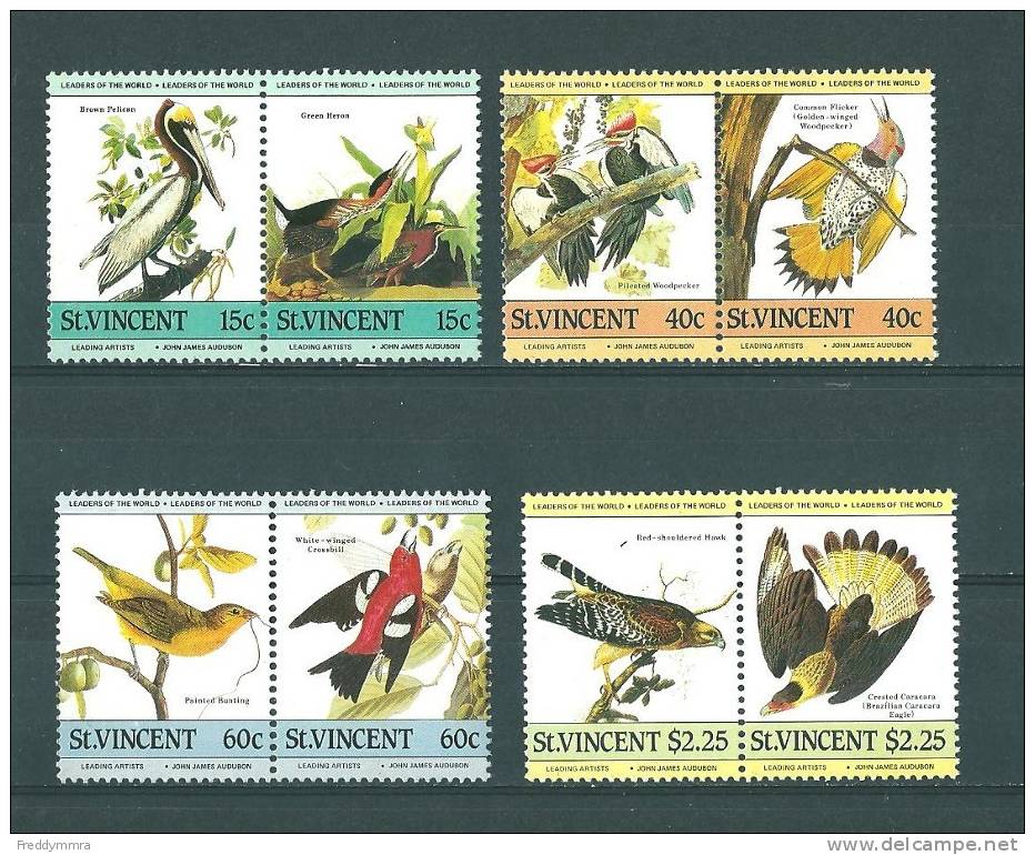 St Vincent:  Michel - 790/ 797 ** - Perroquets & Tropicaux