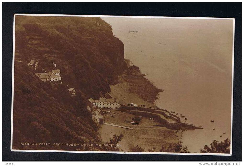 RB 686 - 1929 Judges Real Photo Postcard Clovelly From Hobby Drive Devon - Clovelly