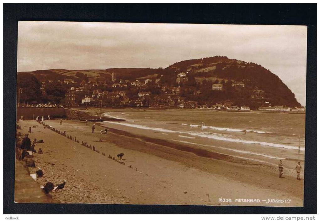 RB 686 - Judges Real Photo Postcard Minehead Beach Somerset - Minehead