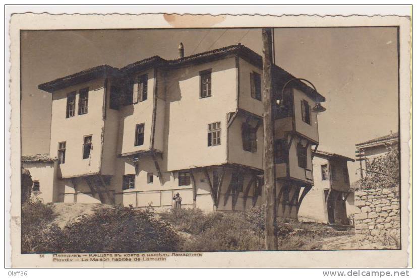 CARTE PHOTO BULGARIE PLOVDIV N°14  La Maison Habitée De Lamartin - Bulgarie