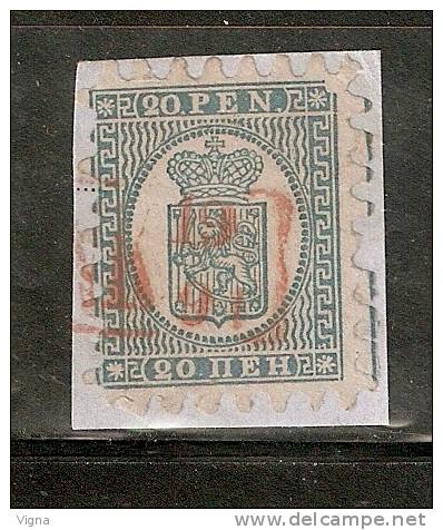 FIN003 - FINLANDIA - Sassone 8 - Usato - Stemma - Used Stamps