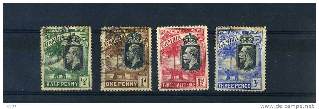 - GRANDE-BRETAGNE . TIMBRES DE GAMBIE . GEORGE V . OBLITERES - Gambia (...-1964)