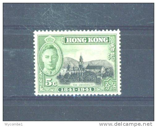 HONG KONG - 1941  George VI Centenary  5c  MM (hinge Remainders) - Unused Stamps