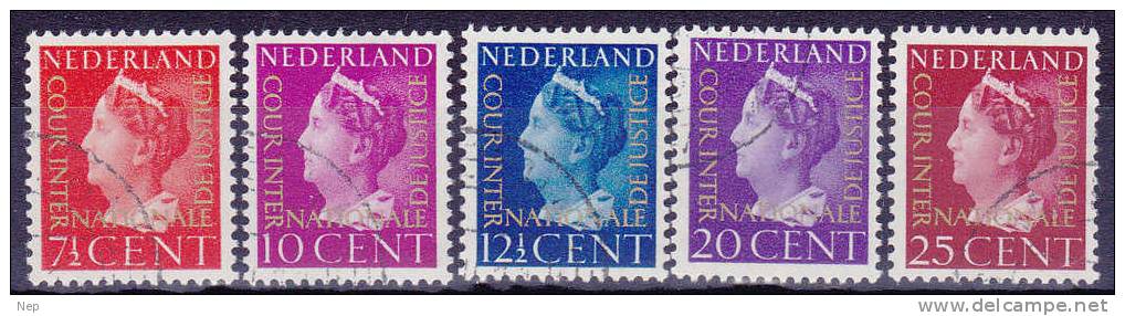 NEDERLAND - Michel - 1947 - Nr 20/24 (Afstempeling Met Gom) - Servizio