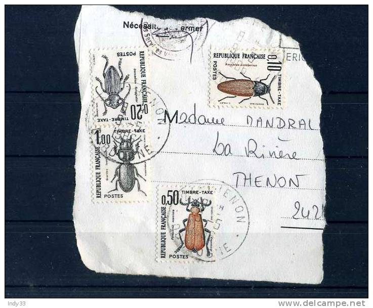 - FRANCE . TAXES INSECTES SUR FRAGMENT DE 1986 - 1960-.... Gebraucht