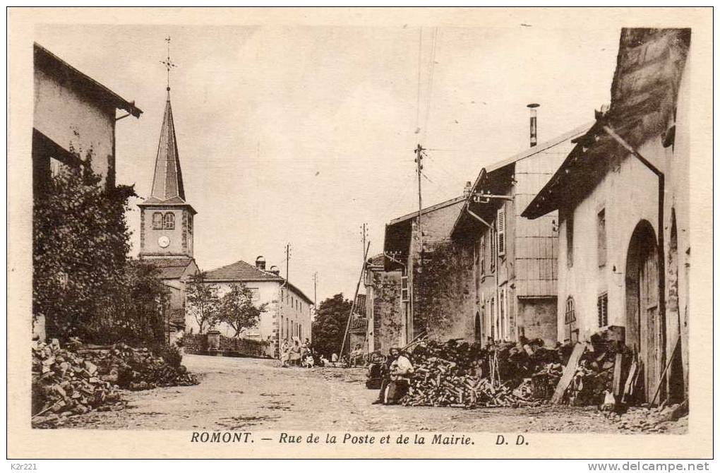 ROMONT   RUE DE LA POSTE ET DE LA MAIRIE - Otros & Sin Clasificación