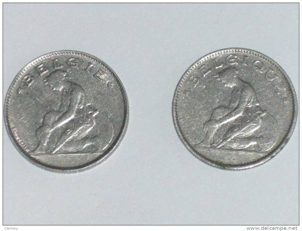 2 Pièces De 1 Franc De 1922 L´une Belgie, L´autre Belgique - 1 Frank