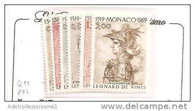 53404)n°6 Valori Monaco Anno 1969 - N°799-804 - Nuovi - Poststempel
