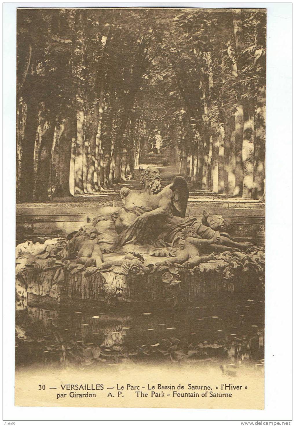 CPA - 78 - VERSAILLES - Le Parc - Le Bassin De Saturne - L'Hiver - A.P. 30 - Versailles (Château)