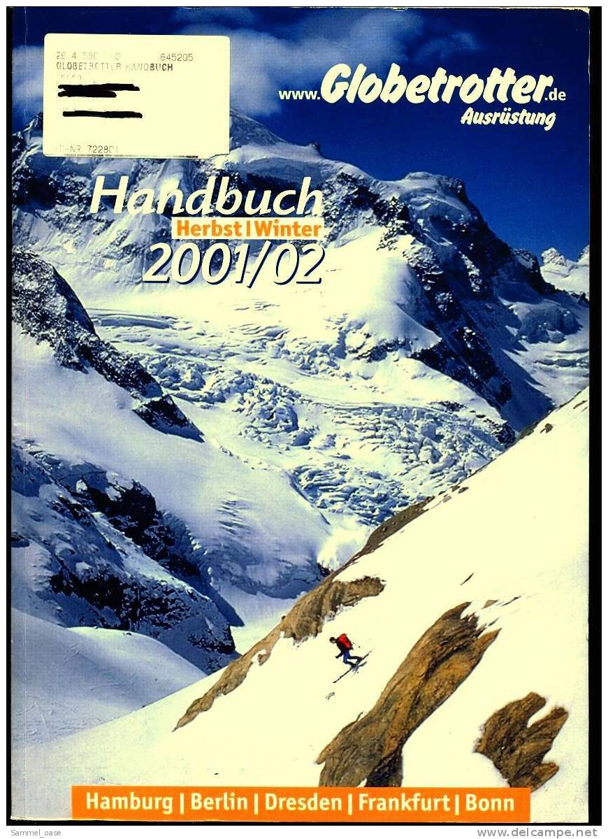 Globetrotter Ausrüstungs Katalog 2001 / 02  -  388 Seiten Handbuch  -  Bekleidung , Winterausrüstung Usw. - Catalogues