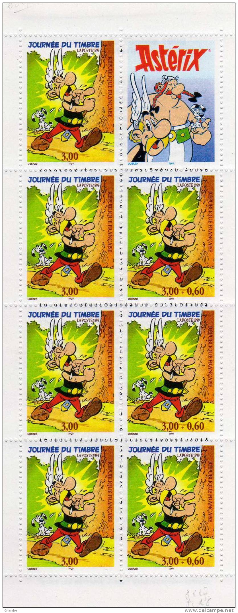 Bande Carnet Asterix  Non Pliée. - Dag Van De Postzegel