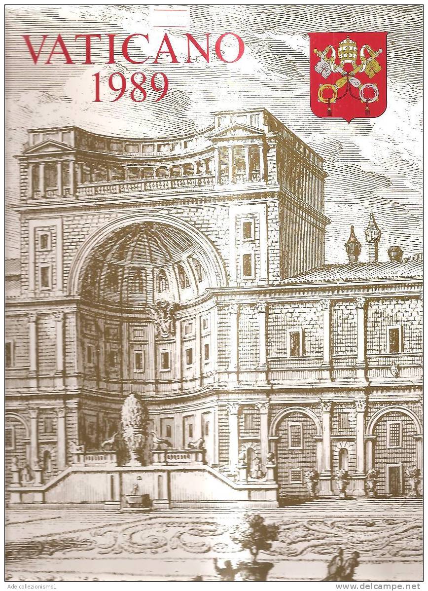 53251)volume Vaticano 1989 Con Tutte Le Emissioni Filateliche Dell'anno Con Foto ,illustrazioni , Delucidazioni Su Tutto - Collections