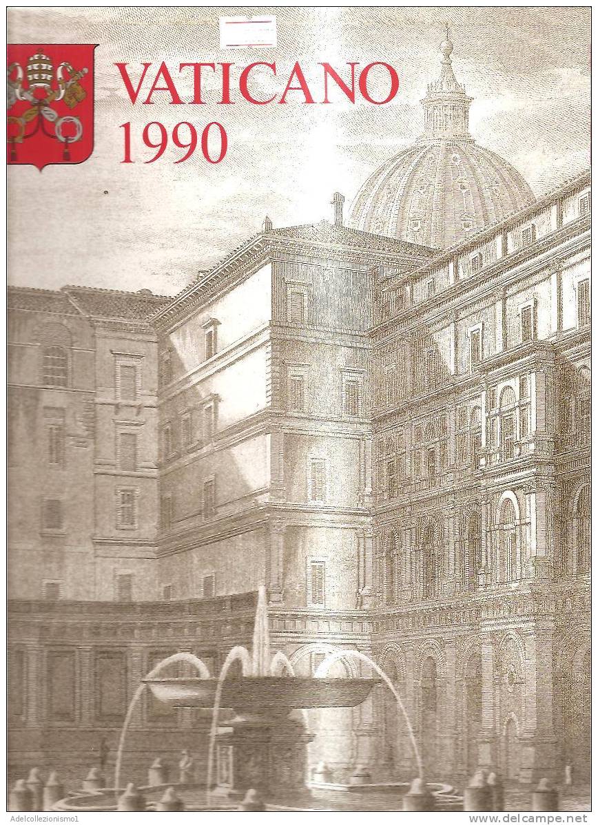 53252)volume Vaticano 1990 Con Tutte Le Emissioni Filateliche Dell´anno Con Foto ,illustrazioni , Delucidazioni Su Tutto - Colecciones