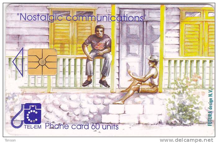 Saint Marteen, US$ 10.00, Chatting On The Veranda, 2 Scans. - Antilles (Neérlandaises)