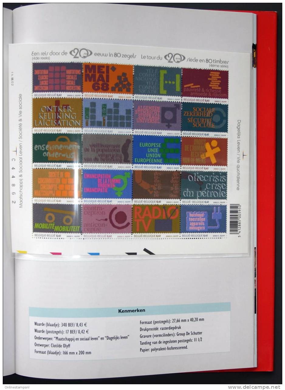 België: Een Reis Door De 20ste Eeuw In 80 Postzegels - Années Complètes
