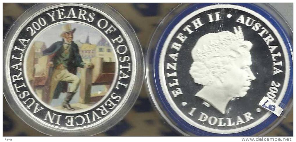 AUSTRALIA $1 200 YEARS OF POST OFFICE FRONT QEII HEAD 1YEAR 2009 AG SILVER PROOF READ DESCRIPTION CAREFULLY!! - Autres & Non Classés