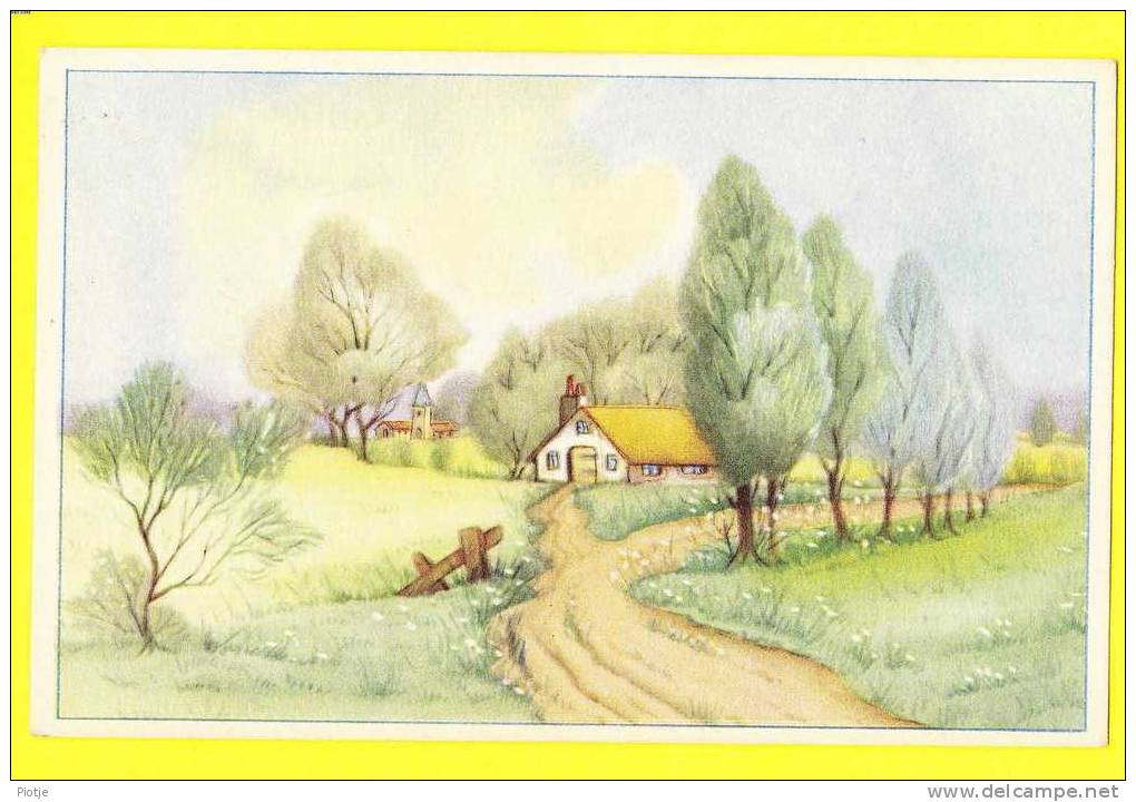 * Fantasie - Fantaisie - Fantasy * (Colorprint 7398) Paysage, Painting, Peinture, Old - Other & Unclassified