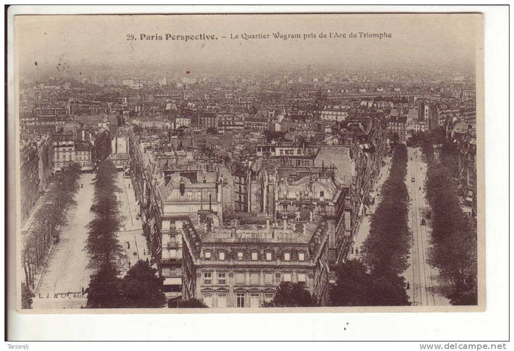 CPA De Paris (75): Le Quartier Wagram Pris De L'Arc De Triomphe - District 17