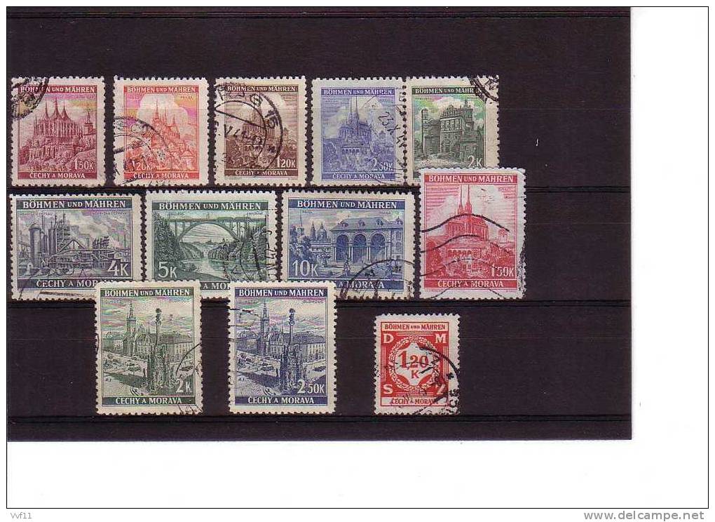BOHMEN UND MAHREN BOEMIA E MORAVIA  MIX USATI /USED - Used Stamps