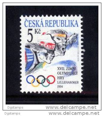 República Checa 1994 Yv31 **  Imágen De Atletas Y Anillos Olímpicos. Juegos Olimpicos Lillehammer. Ver Scan - Hiver 1994: Lillehammer