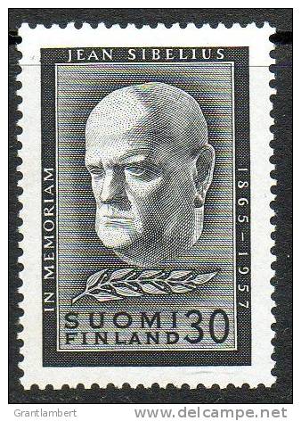Finland 1957 Sibelius MH  SG 584 - Unused Stamps