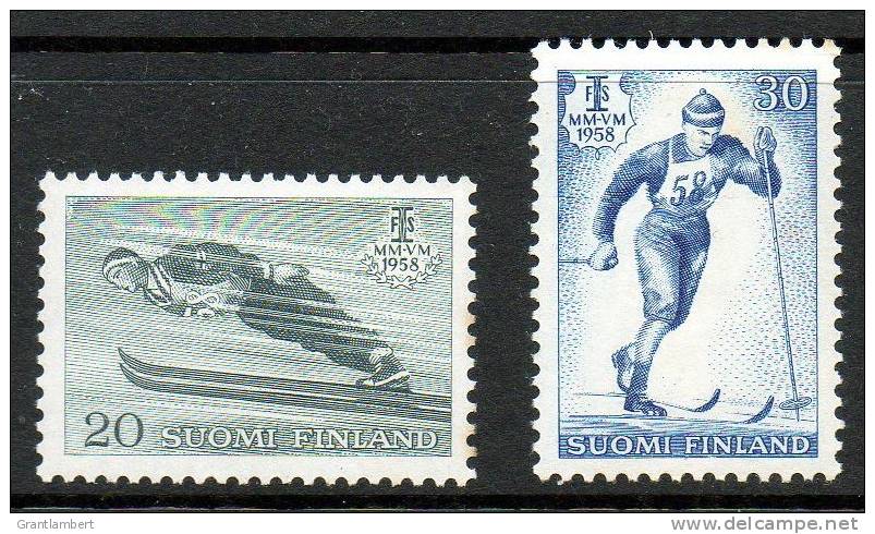 Finland 1958 Ski MNH  SG 586,587 - Unused Stamps
