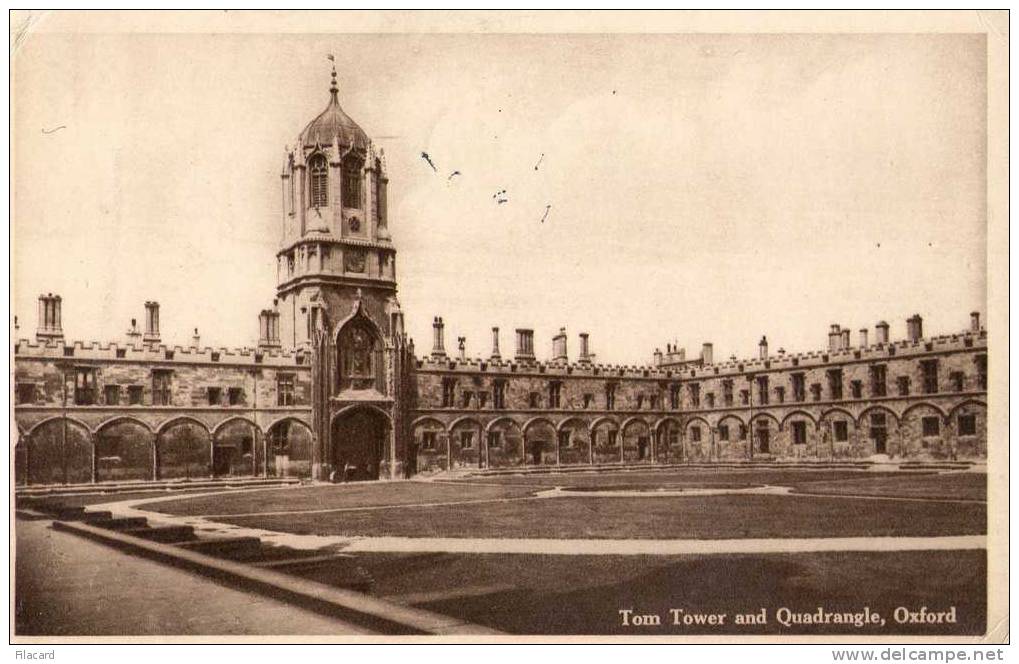 13869   Regno  Unito,  Oxford,  Tom Tower And  Quadrangle,  VG  1935 - Oxford