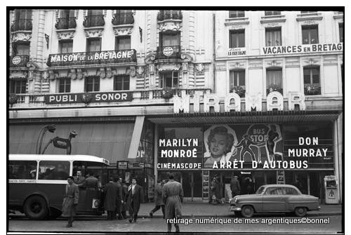 Bonnel Maurice - Cinéma MIRAMAR Avec Marilyn MONROë  -pl 18 Juin 1940- Paris 6ème -années 1950 . . . © - Arrondissement: 06