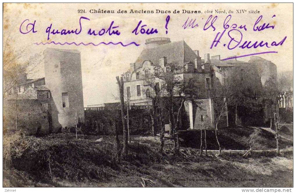 924 - Chateau Des Anciens Ducs De Duras  - Coté Nord , Du XIVe Siècle - Autres & Non Classés