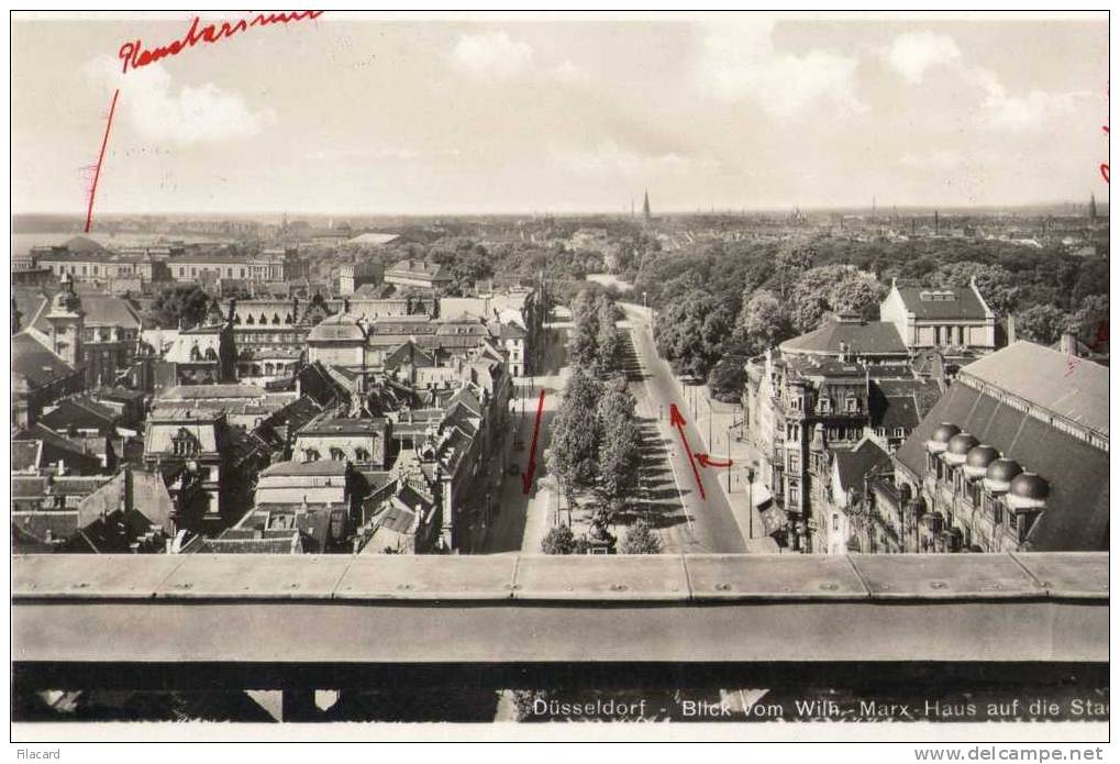 13889   Germania,    Dusseldorf,  Blick Vom  Wilh. ,  Marx-Haus  Auf Die  Stadt,  NV - Duesseldorf